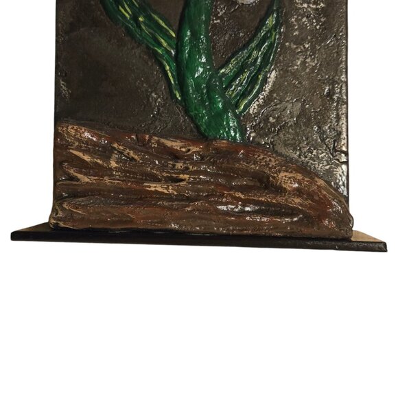 Metal Flower Sculpture OOAK Modern Art Home Decor Floral Statue - Picture 13 of 16